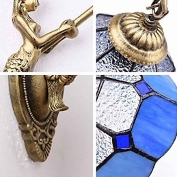 Designer Touch Decorative Europe Type Restoring Ancient Ways Wall Lamp Creative Mediterranean Glass Lights