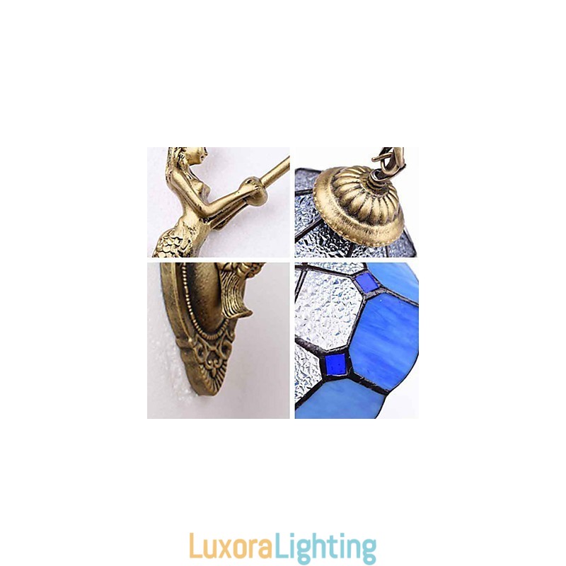 Designer Touch Decorative Europe Type Restoring Ancient Ways Wall Lamp Creative Mediterranean Glass Lights