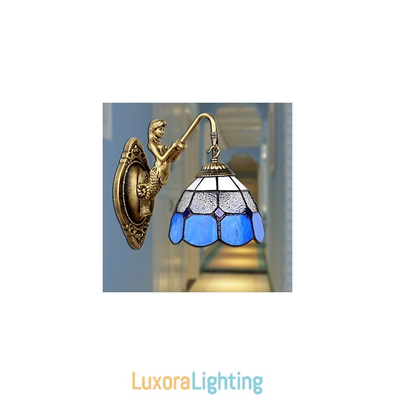 Designer Touch Decorative Europe Type Restoring Ancient Ways Wall Lamp Creative Mediterranean Glass Lights