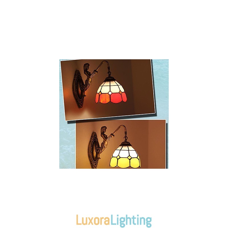 Designer Touch Decorative Europe Type Restoring Ancient Ways Wall Lamp Creative Mediterranean Glass Lights