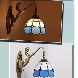 Designer Touch Decorative Europe Type Restoring Ancient Ways Wall Lamp Creative Mediterranean Glass Lights