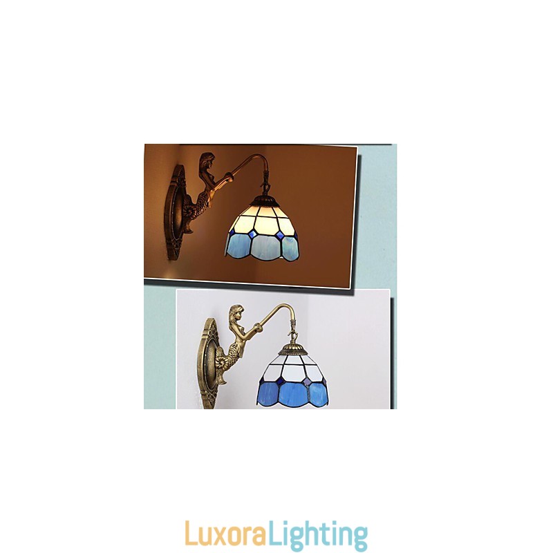 Designer Touch Decorative Europe Type Restoring Ancient Ways Wall Lamp Creative Mediterranean Glass Lights