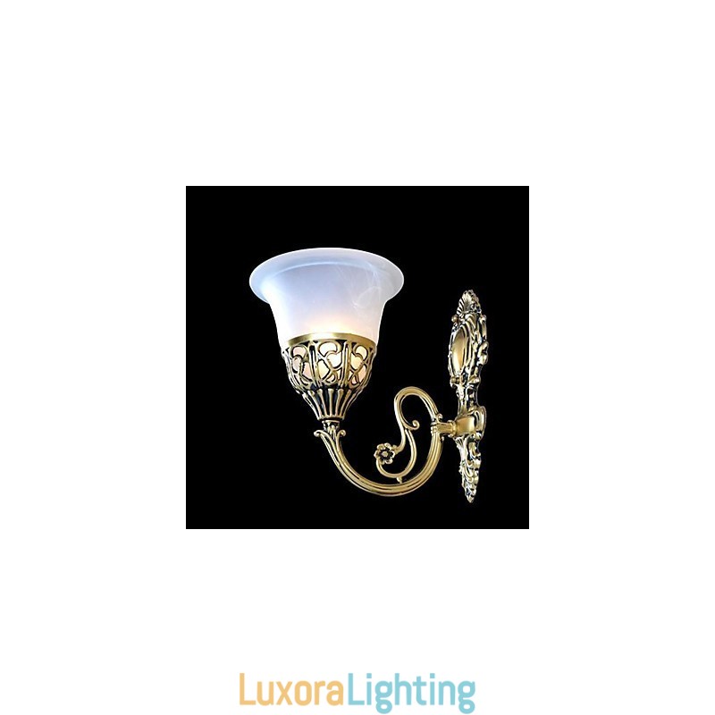 Designer Touch Decorative Bronze Wall Sconces Lights Moire Glass European Retro Classic 220V