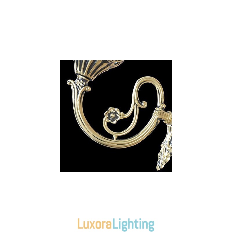 Designer Touch Decorative Bronze Wall Sconces Lights Moire Glass European Retro Classic 220V