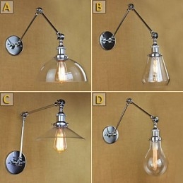 Designer Touch Decorative Chrome Glass Telescopic Retro Wall Lamp
