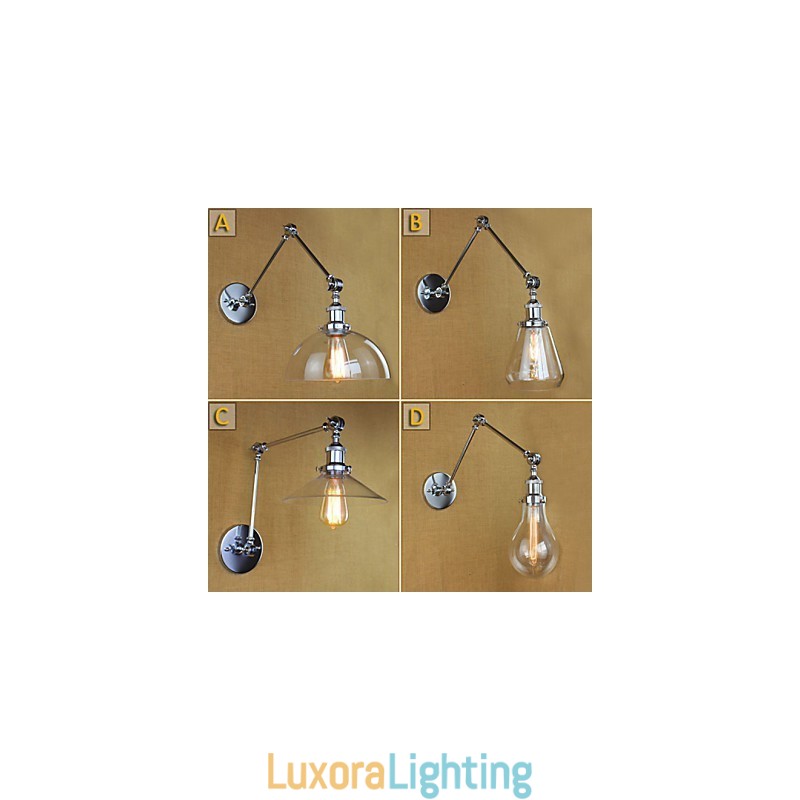 Designer Touch Decorative Chrome Glass Telescopic Retro Wall Lamp