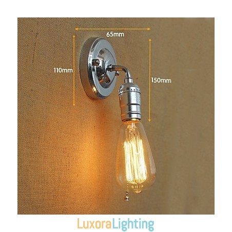 Designer Touch Decorative American Rural Countryside Retro Modern Edison Light Bulb Aisle Mini Living Room Wall Lamp