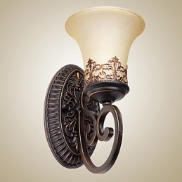 Designer Touch Decorative Vintage Wall Lamps 1 Light with Resin Material Glass Shade Bed Room Living Room Hallway Lights