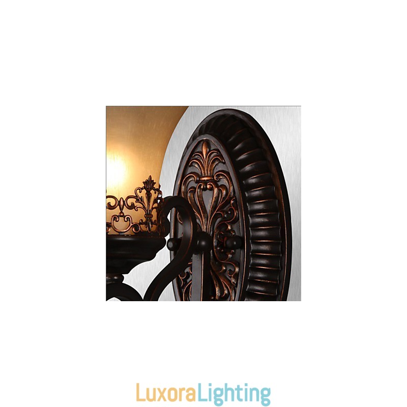 Designer Touch Decorative Vintage Wall Lamps 1 Light with Resin Material Glass Shade Bed Room Living Room Hallway Lights