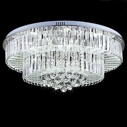 Designer Touch Decorative Flush Mount with Remote Control Modern Contemporary Glass