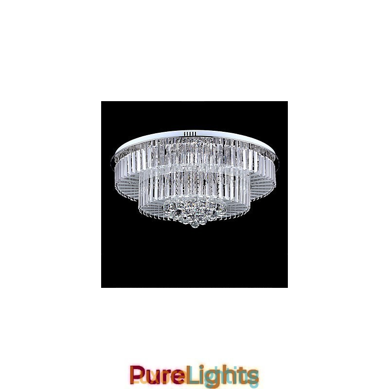 Designer Touch Decorative Flush Mount with Remote Control Modern Contemporary Glass