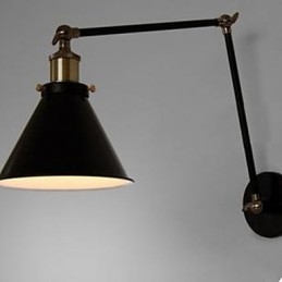 Designer Touch Decorative Industrial Nostalgia Personality Loft Black Umbrella Section Double Wall Lamp