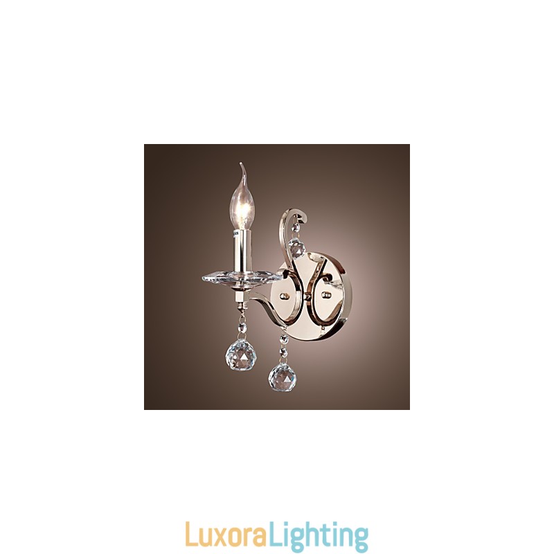 Designer Touch Decorative Crystal Candle Wall Lights Modern Contemporary Metal