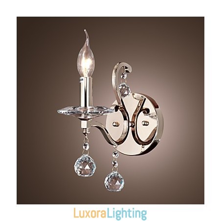 Designer Touch Decorative Crystal Candle Wall Lights Modern Contemporary Metal