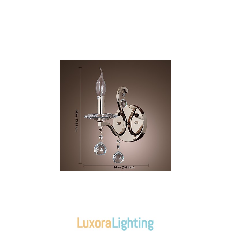 Designer Touch Decorative Crystal Candle Wall Lights Modern Contemporary Metal