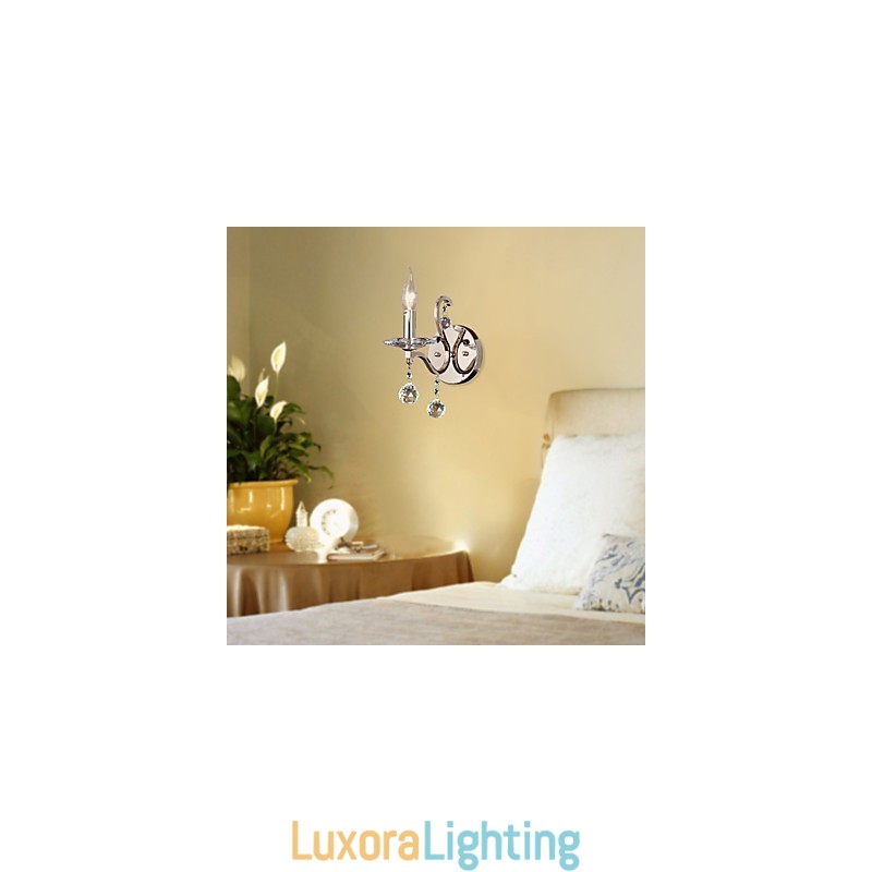 Designer Touch Decorative Crystal Candle Wall Lights Modern Contemporary Metal