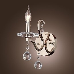 Designer Touch Decorative Crystal Candle Wall Lights Modern Contemporary Metal