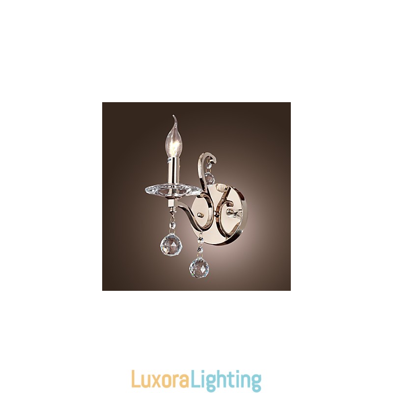 Designer Touch Decorative Crystal Candle Wall Lights Modern Contemporary Metal