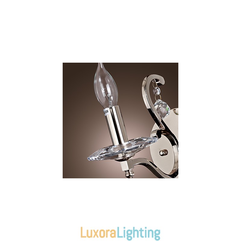 Designer Touch Decorative Crystal Candle Wall Lights Modern Contemporary Metal