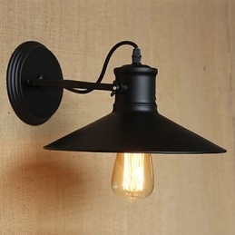 Designer Touch Decorative Retro Modern Creative Industrial Wind Black Paint Shop Warehouse Bar Cafe Hotel Iron Wall Lamp