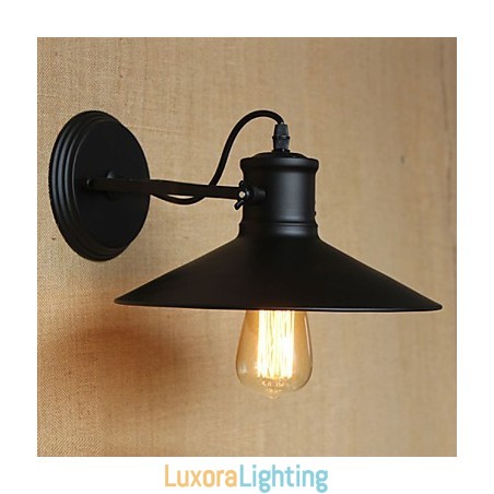 Designer Touch Decorative Retro Modern Creative Industrial Wind Black Paint Shop Warehouse Bar Cafe Hotel Iron Wall Lamp