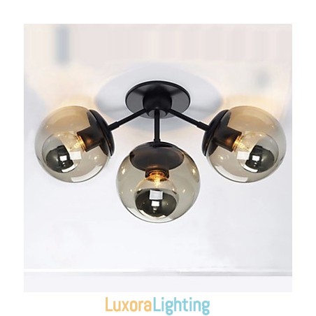 Designer Touch Decorative Wall Sconces Glass ball 3Lights Outdoor Indoor Wall Lightsl Rustic Lodge Metal