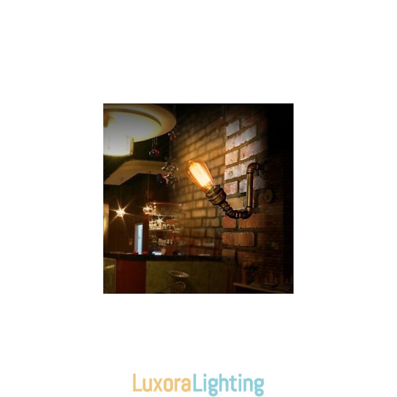 Designer Touch Decorative American Village Loft Industrial Edison Style Vintage Wall Light Lamp Retro Water Pipe Lamp Wall Sconce