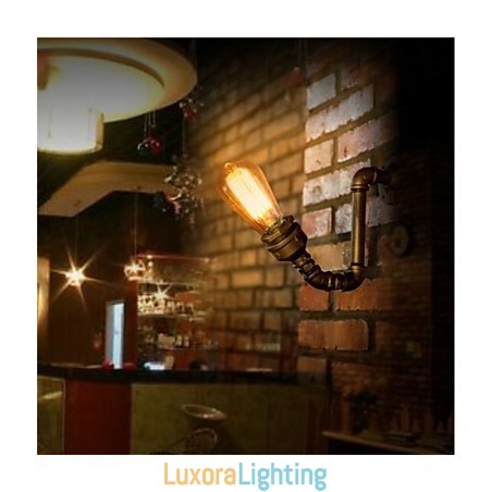 Designer Touch Decorative American Village Loft Industrial Edison Style Vintage Wall Light Lamp Retro Water Pipe Lamp Wall Sconce