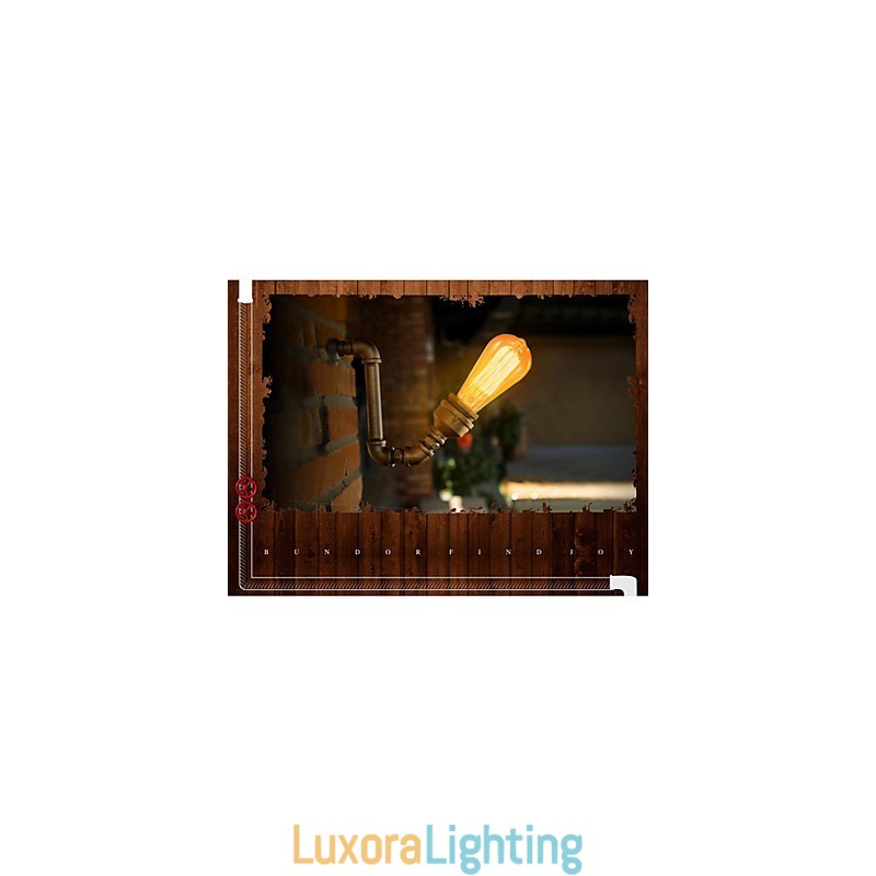 Designer Touch Decorative American Village Loft Industrial Edison Style Vintage Wall Light Lamp Retro Water Pipe Lamp Wall Sconce