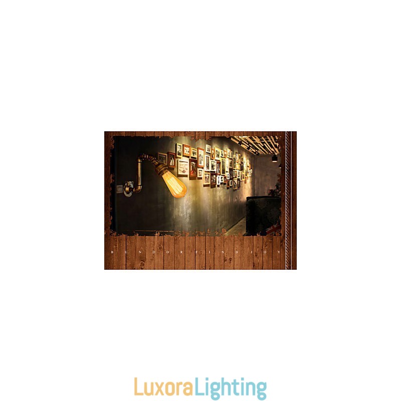 Designer Touch Decorative American Village Loft Industrial Edison Style Vintage Wall Light Lamp Retro Water Pipe Lamp Wall Sconce