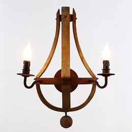 Designer Touch Decorative Mini Style Wall Sconces Rustic Lodge Wood Bamboo