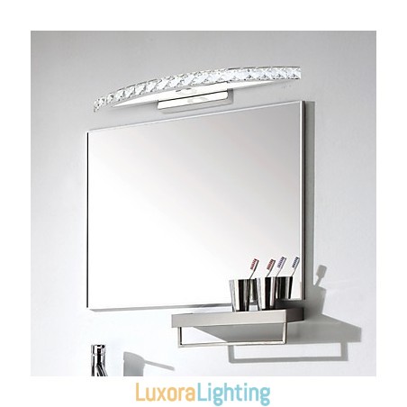 Designer Touch Decorative Mirror Lamp Stainless Steel And Crystal