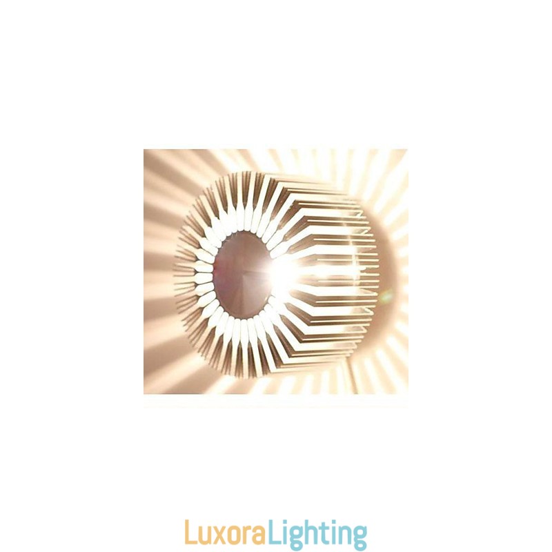 Designer Touch Decorative Embed Round Sunflower Type Aluminum Projection Wall Lamp