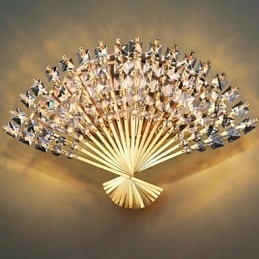 Designer Touch Decorative Valentine'S Day The Fan Wall Decoration Gifts Contemporary And Contracted Crystal Wall Lamp Light