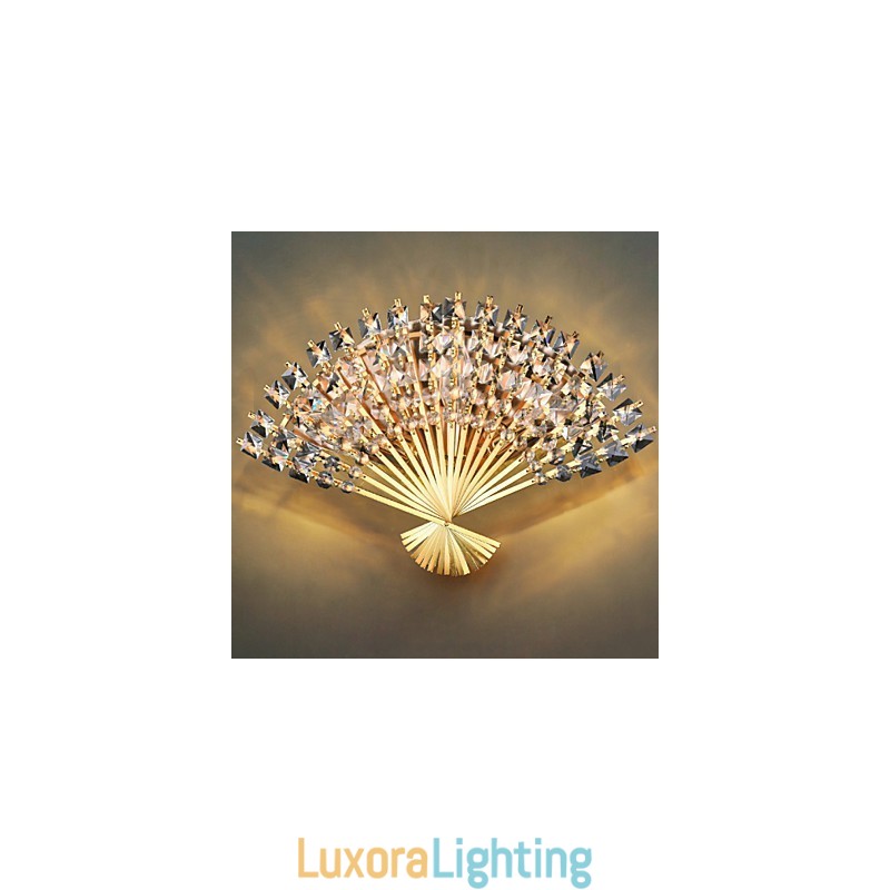 Designer Touch Decorative Valentine'S Day The Fan Wall Decoration Gifts Contemporary And Contracted Crystal Wall Lamp Light