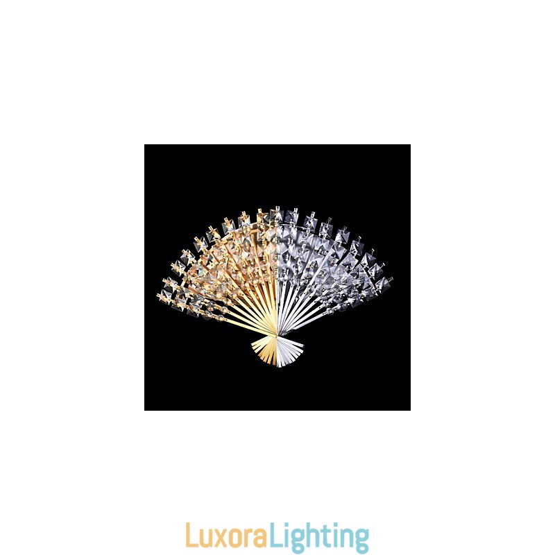 Designer Touch Decorative Valentine'S Day The Fan Wall Decoration Gifts Contemporary And Contracted Crystal Wall Lamp Light