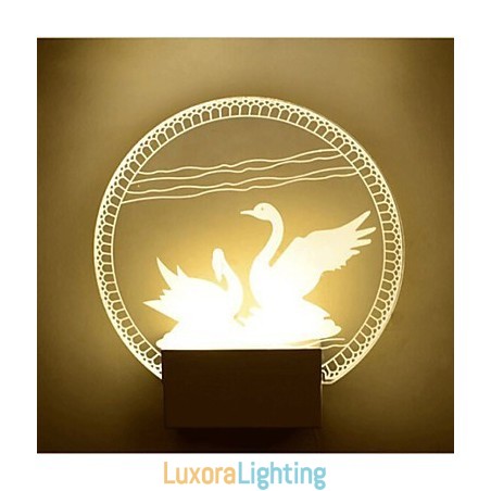 Designer Touch Decorative Acrylic Wall Lamp PVC Lamp Light Modern Contemporary Metal