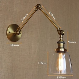 Designer Touch Decorative Retro Vintage RACK Bedroom Bedside Exclusive Hotel Lobby Decorated Antique Bronze Wall Sconce