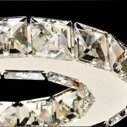 Designer Touch Decorative Crystal Flush Mount 3 Lights Modern Transparent Electroplating Stainless Steel