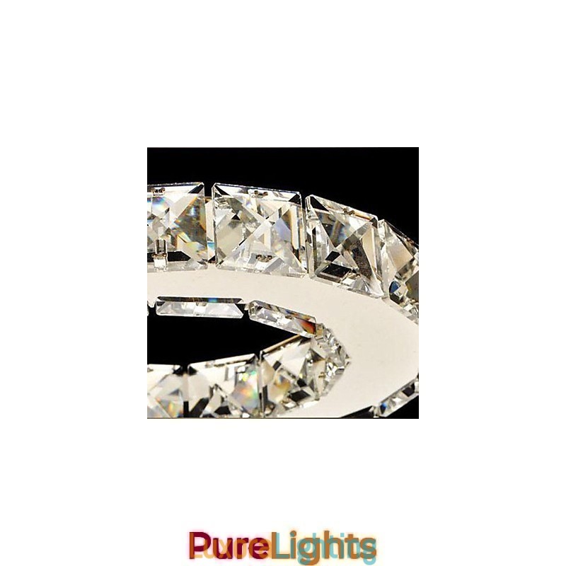 Designer Touch Decorative Crystal Flush Mount 3 Lights Modern Transparent Electroplating Stainless Steel