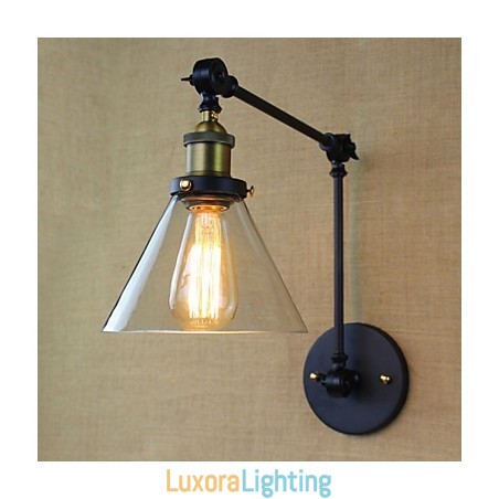 Designer Touch Decorative Mediterranean Village Retro Pastoral Glass Wall Sconce Clothing Store Restaurant Coffee