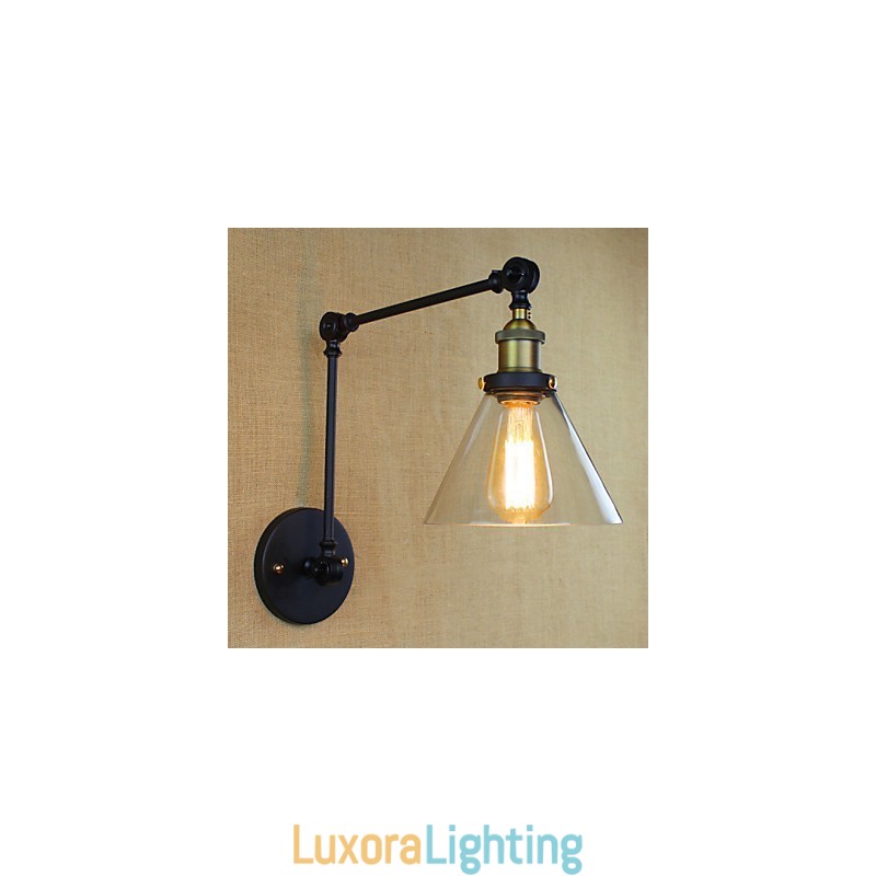 Designer Touch Decorative Mediterranean Village Retro Pastoral Glass Wall Sconce Clothing Store Restaurant Coffee