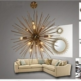 Designer Touch Decorative Retro Imitation Copper Creative line 12 Chandelier