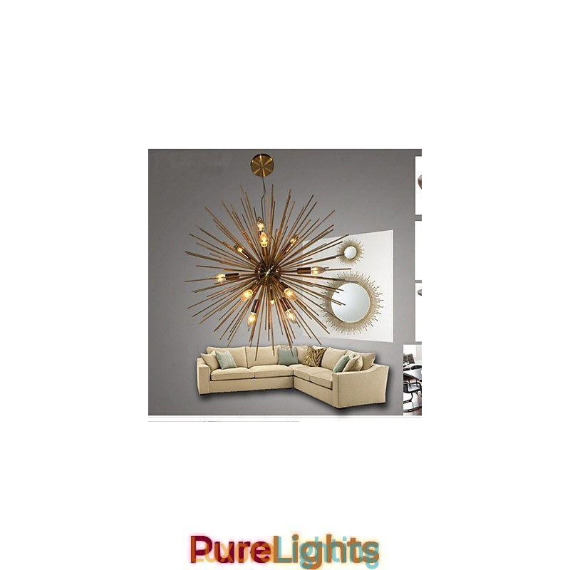 Designer Touch Decorative Retro Imitation Copper Creative line 12 Chandelier