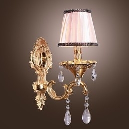 Designer Touch Decorative Elegant Crystal Wall Light in Pink