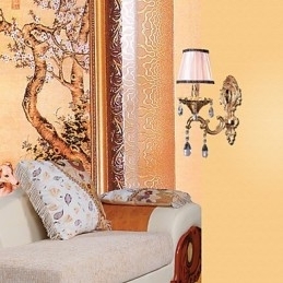 Designer Touch Decorative Elegant Crystal Wall Light in Pink