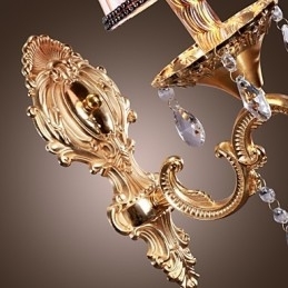 Designer Touch Decorative Elegant Crystal Wall Light in Pink