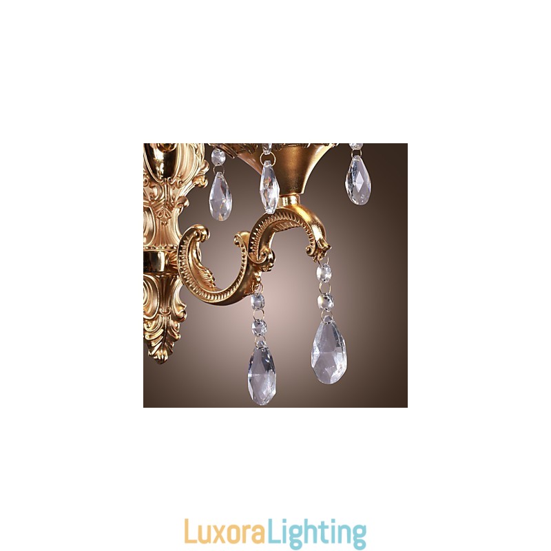 Designer Touch Decorative Elegant Crystal Wall Light in Pink