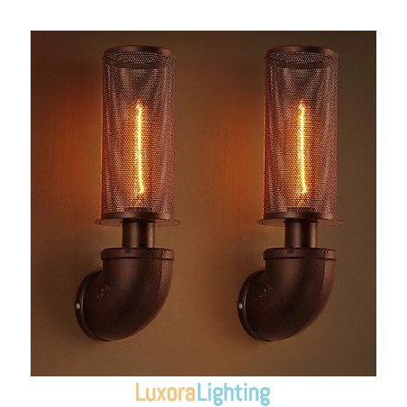 Designer Touch Decorative Restore Ancient Ways Wrought Iron Loft Creative Wall Lamp Lights