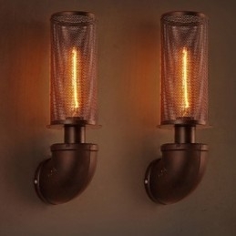 Designer Touch Decorative Restore Ancient Ways Wrought Iron Loft Creative Wall Lamp Lights